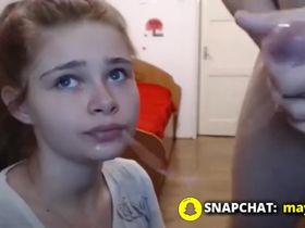 Русская студентка делает минет преподавателю и принимает кончу в рот